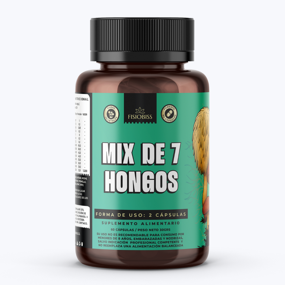 Capsula Mix 7 Hongos - Energía, Enfoque y Sistema Inmune