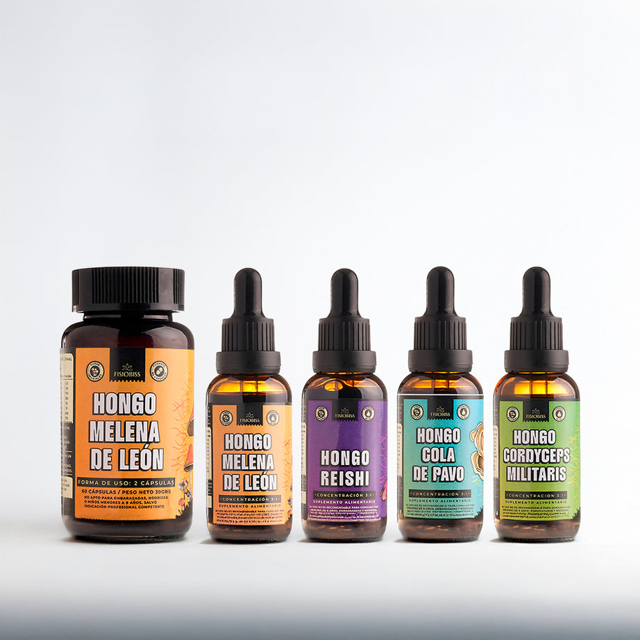 Serenidad, Concentración, Energía, Bienestar Emocional, Fortaleza Natural, Insomnio - Melena (Cápsula + Gotas) + Reishi + Cordyceps + Cola De Pavo